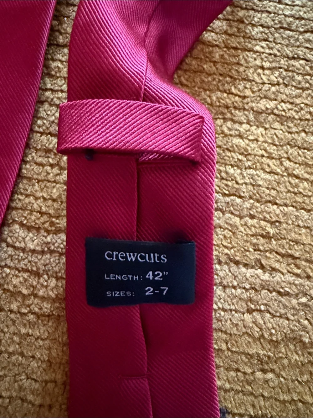 Jcrew Crewcuts kids Solid Red Textured Tie